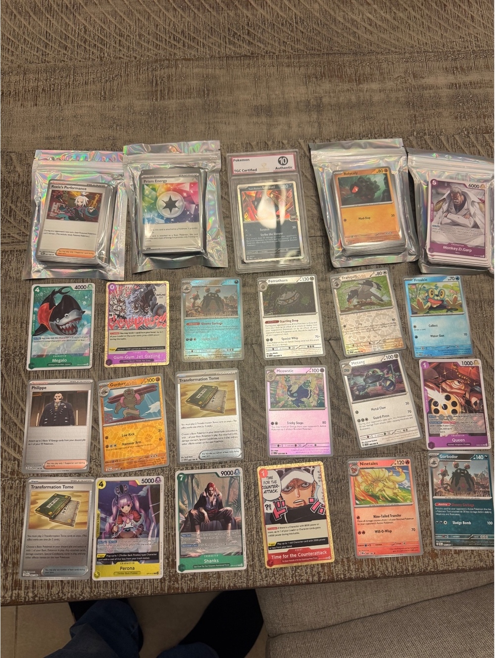 134 Card Pokemon One Piece TCG Lot Jet Gatling Alt Art Sneasel TGC Slab